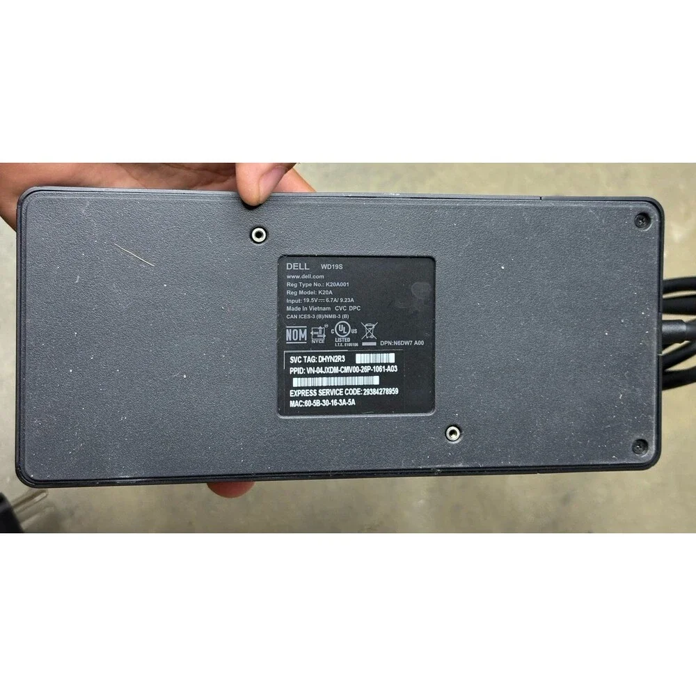 Dell WD195 Thunderbolt Docking Station and AC Adapter 130W LA130PM121